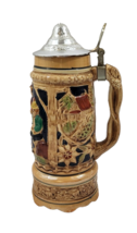 Lidded Musical Beer Stein 10&quot; Mug Made In Japan - $9.17