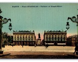 Place Stanislaus Theatre et Grand Hotel Nancy France UNP DB Postcard F22 - $3.91