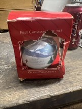 1986 Hallmark First Christmas Together Glass Ball Keepsake Ornament - £15.78 GBP