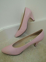 Ladies Shoes Size 8 1/2 M Pink Leather 3&quot; Heel Pumps $75 Value by TOGETHER - £20.55 GBP