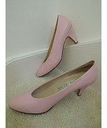 Ladies Shoes Size 8 1/2 M Pink Leather 3&quot; Heel Pumps $75 Value by TOGETHER - £21.81 GBP