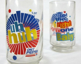 Diet Pepsi (2) &quot;You Got The Right One, Baby! Uh Huh! &quot; Tumbler Soda Glasses - £19.60 GBP