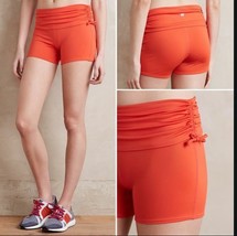 New Anthropologie Pure + Good Orange Ruched Side Dry Fit Foldover Yoga S... - £23.29 GBP