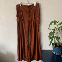 Anthropologie High Rise Wide Leg Brown Rust Boho Hippie High Waisted Size 31 - $75.00