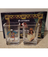 Jurassic Park Shot Glasses Set or 2 Collectible Drinkware Loot Crate Exc... - $25.00