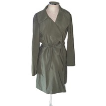 LOFT Olive Green Belted Notch Collar Long Sleeve Jacket Women’s Size Medium - £32.67 GBP