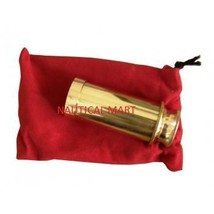 Vintage Nautical Antique Style Decorative Mini Brass Telescope With Red ... - £22.68 GBP