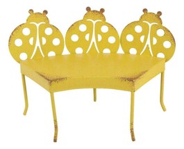 1 PC of Garden Lady Bug Metal Bench Mini Fairy Garden Decorative Accessory - $14.99