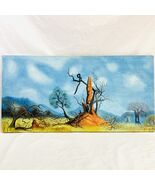 Original 1983 Oil Painting Termite Mounds Boab Trees Signed Mubanga Land... - €76,89 EUR