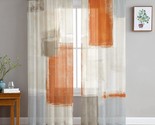 Abstract Oil Painting Texture Semi Transparent Voile Rod Pocket Curtains... - $47.98