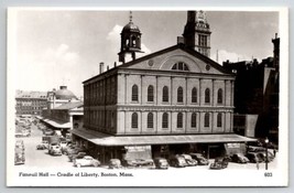 Boston Massachusetts Faneuil Hall Cradle of Liberty RPPC Postcard C26 - £4.56 GBP