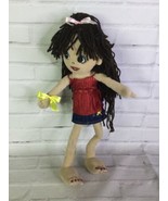Build a Bear Friends 2B Made Stuffed Doll Brown Yarn Hair Eyes And Outfi... - £10.85 GBP