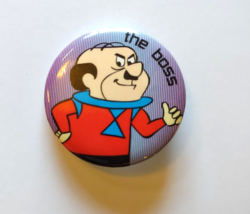 The Jetsons The Boss Mr Spacely Pinback Button Badge 1990 Licensed Pin Vintage - £8.48 GBP