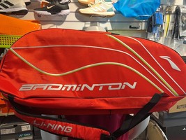 LI-NING Badminton Bag 2 Pack 9-in-1 Racket Bag Racquet Shuttlecock Red A... - £100.75 GBP