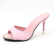 Women High Heels Slippers Sandals Summer Sexy Fashion Thin Heel Shoes Black Gree - £29.59 GBP