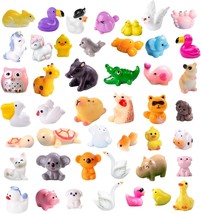 45 Pcs Mini Resin Animals Miniature Animal Figurines Tiny Figurines... - €10,19 EUR