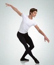 Body Wrappers M90 Black Men&#39;s Size Small Cut and Sewn Footed Dance Tights - £23.66 GBP