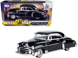 1950 Chevrolet Bel Air Lowrider Black Get Low Series 1/24 Diecast Car Motormax - £33.22 GBP