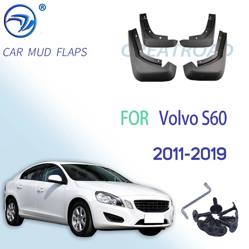 4PCS Car Mud Flaps for Volvo S60 2011-2019 2012 2013 2014 15 16 17 2018 Mudguard - £44.21 GBP