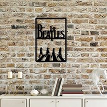 Metal Wall Art The Beatles Black Wall Decor (16.5&quot;x 23.6&quot;), Living Room, Bedroom - £48.53 GBP
