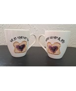 Pflatzgraff Coffee Mugs &quot;We Go Together Like Peanut Butter And Jelly&quot; - $16.83