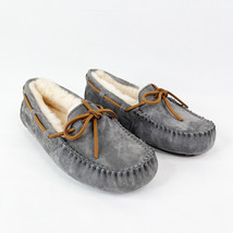 UGG Womens Gray Dakota Moccasins Slippers Size 5 Grey with Brown  - £44.54 GBP