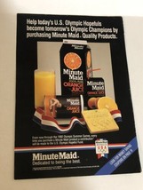 1992 Minute Maid Orange Juice Vintage Print Ad Advertisement USA Olympic... - $5.93