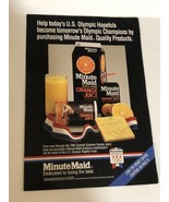 1992 Minute Maid Orange Juice Vintage Print Ad Advertisement USA Olympic... - £4.66 GBP