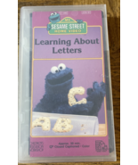 Sesame Street Learning About Letters VHS Tape &amp; Partial Dust Cover N Har... - $39.48