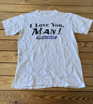 Vintage Bud Light Men’s I Love you man Short Sleeve t Shirt Size M White Q6 - £39.01 GBP