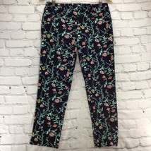 Loft Marisa Floral Pants Womens Sz 0 Black with Print Pockets Sewn Shut  - £12.69 GBP