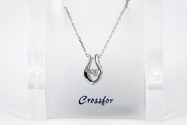 Crossfor Dancing Stone Proud 925 Sterling Silver Necklace NYP-668 - £82.86 GBP