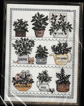 Janlynn Counted Cross Stitch Kit Herbal Window #50-546 12&quot; x 16&quot; 1989 - £31.11 GBP