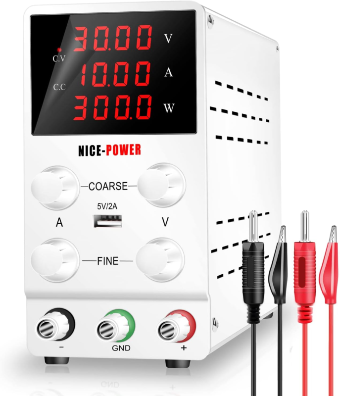 DC Power Variable Supply 30V 10A 4Digital Display Adjustable Regulated S... - $117.33