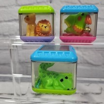 Fisher-Price Peek A Boo Blocks Lot Of 3 Sensory Stacking Toys Lions Parrot Croc - £9.49 GBP