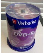 Verbatim DVD+R Discs 4.7GB 16x Spindle 100/Pack 95098 SEALED - £15.38 GBP