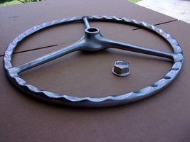RARE Nickel BRONZE Edson 18&quot; diameter Steering Wheel Comfort Grip 1&quot; key... - $1,188.00