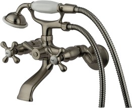 Clawfoot Tub Wall Mount Faucet, Brushed Nickel, Kingston Brass Ks265Sn. - £310.90 GBP