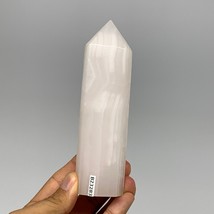 297.5g, 5.2&quot;x1.4&quot;  Pink Calcite Point Tower Obelisk Crystal, B23283 - £18.92 GBP