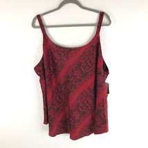 Bar III Womens Cami Top Snake Print Sleeveless Red 3X - £11.58 GBP