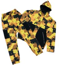 Civilized Camo Utility Nylon Hoodie and Pant Set Color: Yellow Style# CV... - $98.00