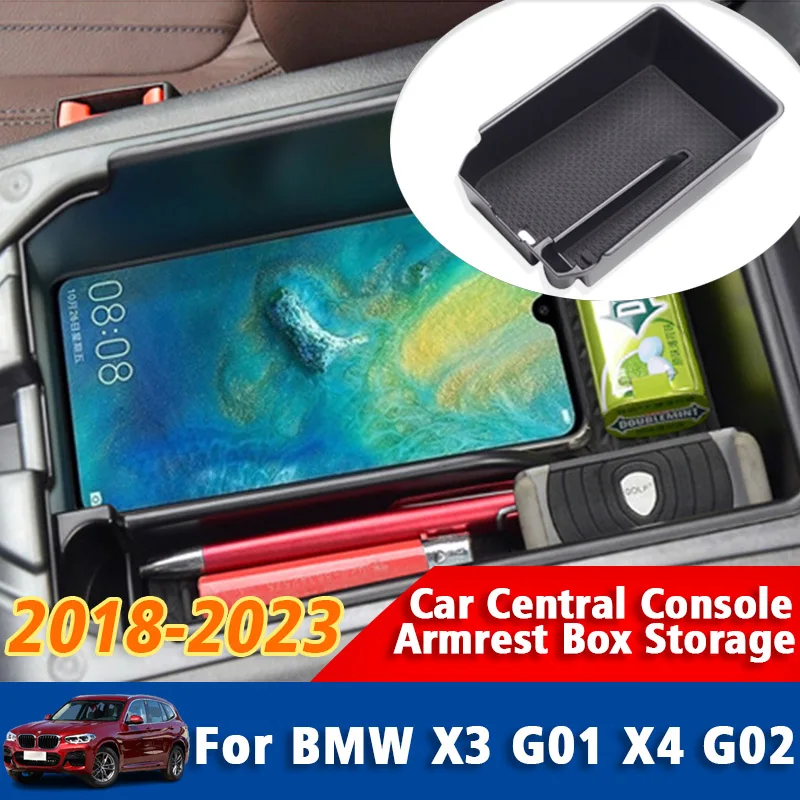 For BMW X3 G01 X4 G02 2018-2023 Car Central Console Armrest Box Storage Box - £32.26 GBP