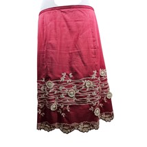 Cynthia Steffe Womens Skirt Deep Pink with White Lace Embroidery Size 12 - $18.69