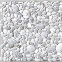 Dundee Deco White Grey Faux Pebbles PVC 3D Wall Panel, 3.2 ft X 2.1 ft (98cm X 6 - £14.09 GBP