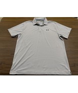 Under Armour Loose Men’s Gray/White Striped Polo Shirt - XL - £15.61 GBP