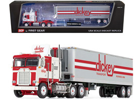 Kenworth K100 COE with 40&#39; Vintage Refrigerated Trailer &quot;Dickey Transport&quot; White - £99.52 GBP