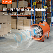 VEVOR Portable Ventilator, 8 inch Heavy Duty Cylinder Fan with 33ft Duct... - $122.95