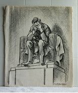 Chicago Sun Times Bill Mauldin &quot;Lincoln Weeping&quot; print.Sent from the Tim... - £49.84 GBP