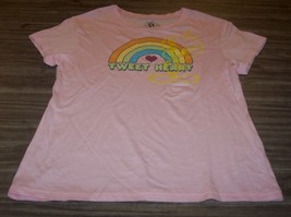 Women&#39;s Teen Wb Looney Tunes Tweety Bird Pink T-shirt Xl 15/17 New - £15.58 GBP