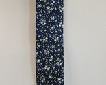 J Crew Blue Floral Pattern Narrow Neck Tie, 100% Cotton - $12.34